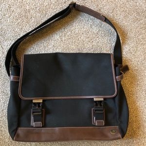 COACH Canvas Leather Tote Briefcase Messenger Bag